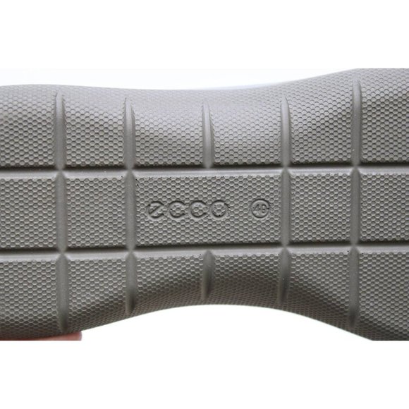 Ecco Soft 5 Slip On Shoes Women's 40 Gray Metallic Leather Cushioned Round Toe - Picture 13 of 14